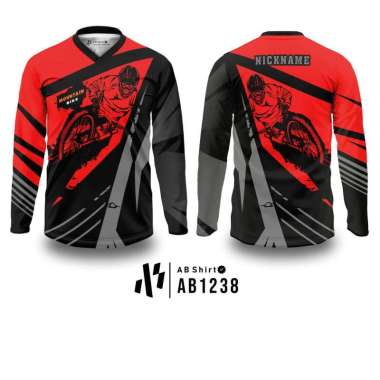 JERSEY SEPEDA MTB JUMP CUSTOM RED XXXL
