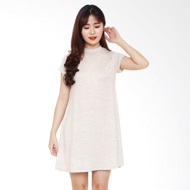 PURPLEJADE FVRD Mock Mini Dress Wanita - Creamy