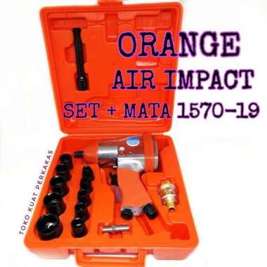 air impact wrench / air impact 1/2" ORANGE SET 9-27MM kunci sok angin