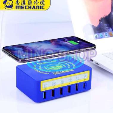 ADAPTOR CHARGER WIRELESS MECHANIC ICHARGE 6 PRO FAST CHARGING 6 PORT