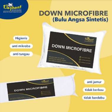 1 Set Bantal dan Guling Down Microfiber (Bulu Angsa Sintetis) Elephant