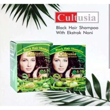 Cultusia Hair Colour Shampoo 25ml Shampoo Pewarna Rambut BLACK INSTANT