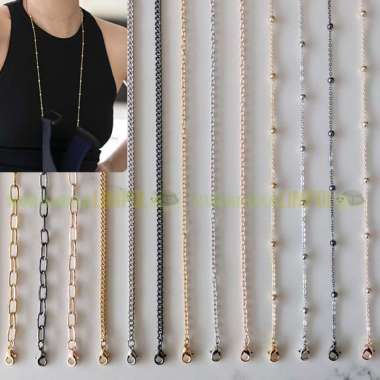 Tali Gantungan Masker Kalung Masker Strap Rantai Korea Style Simple Mutiara