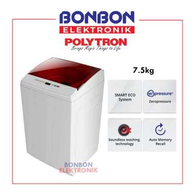 Polytron Mesin Cuci 1 Tabung 7.5KG PAW-7527R / PAW 7527 R / PAW7527