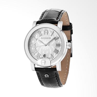 Aigner Treviglio Leather Strap Jam Tangan Pria