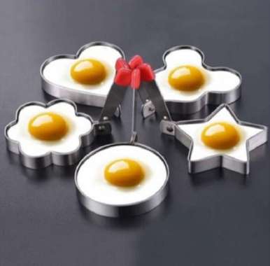 Cetakan Telur Stainless Egg Mold Baking Ring Ceplok Mata Sapi Dadar Telor Pancake Cake BULAT