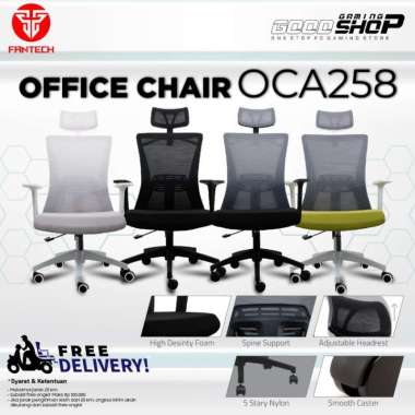 Fantech OCA258 / OC-A258 Kursi Kerja Kantor Premium Office Chair Black