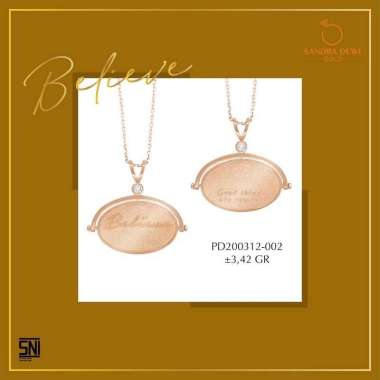 Dominique Jewellery - Liontin Sandra Dewi Gold Rectoverso Collection Believe