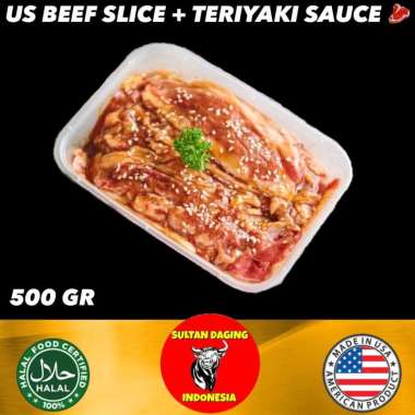 US BEEF SLICE MARINASI TERIYAKI SAUCE 500 GRAM IMPORT DARI USA/ BEEF SLICE TERIYAKI 500GR/ BEEF SLIC