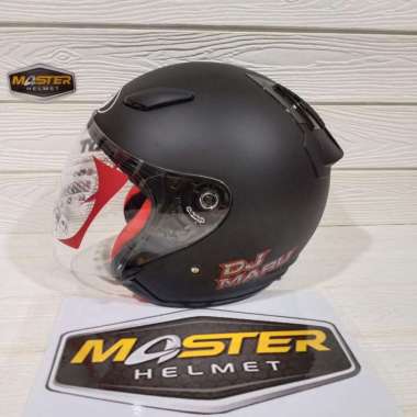 Helm KYT Halfface KYT Dj Maru Solid XL BLACK DOFF