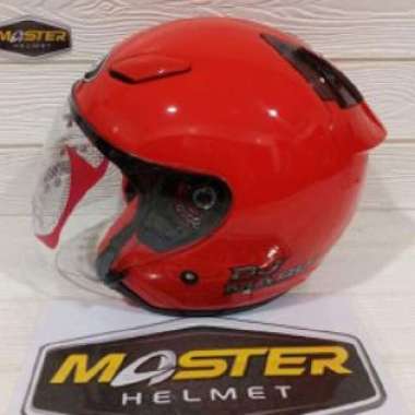 Helm KYT Halfface KYT Dj Maru Solid M FIRE RED