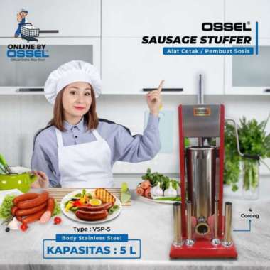 OSSEL Mesin Cetak Sosis Sausage Stuffer Sausage Filler Mesin Isi Sosis Pengisi Sosis vsp 5 vsp5 osse