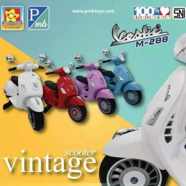 M288 MOTOR AKI M-288 VESPA AKI MAINAN ANAK Pink