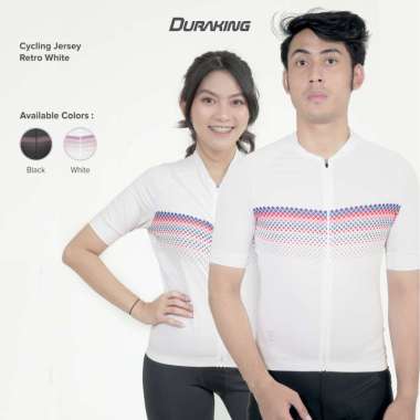 Duraking Cycling Jersey Retro - White XXS