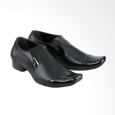 Golfer Formal Shoes Kulit Pantofel Sepatu Pria - Black [6287]