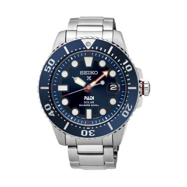 Seiko Prospex PADI Solar Divers Dial Special Edition Jam Tangan Pria - Blue Silver [SNE435P1/200M] B