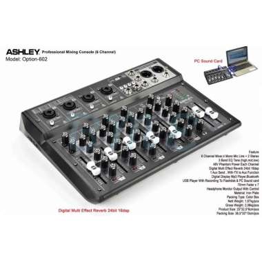 Mixer Ashley Option 602 Original 6 Channel Bluetooth