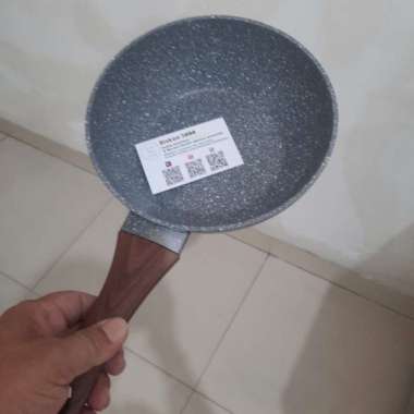 CYPRUZ Panci Keramik 20 CM Wajan Tumis Anti Lengket Hitam