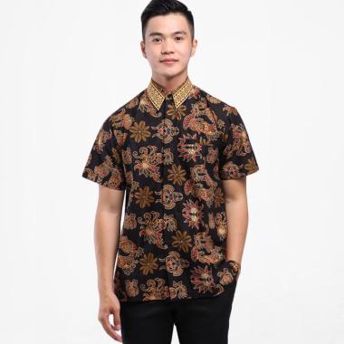 Adinata Batik Berwyn Zacky Hem Kemeja Batik Pria Lengan Pendek