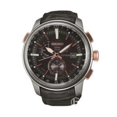 Seiko Astron GPS Solar Stratosphere Jam Tangan Pria [SAS038J JDM] Brown Black Silver