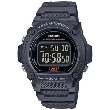 CASIO ORIGINAL - CASIO W-219H-8BVDF - JAM TANGAN PRIA JAM PRIA NG - RUBBER CASIO W-219H-8B W 219H 8B