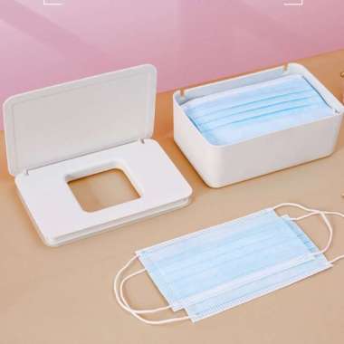 Kotak Dispenser masker Tissue basah tissue kotak penyimpanan masker NEW orange