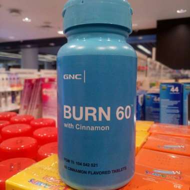 GNC BURN 60 WITH CINNAMON TUBUH RAMPING LANGSING METABOLISME NAFSU NAPSU MAKAN ENERGI KUAT 60 TABLET