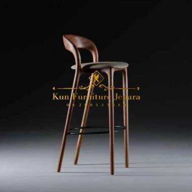 Kursi Bar Kayu Jati Dudukan Busa