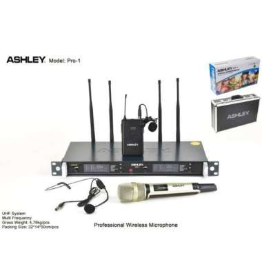 Mic Wireless Ashley Pro 1 ( Handeld + Clip ON + Headset ) ( ORIGINAL )