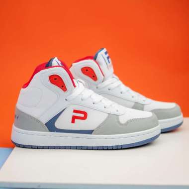 PAULMAY - Sepatu Sneakers Pria Lisbon High - Grey Red 39