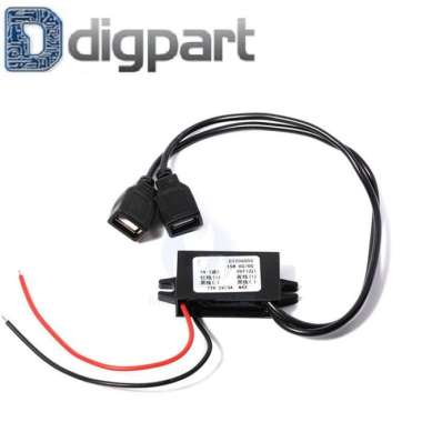 Charger DC-DC Car Power 12V to 5V 3A 15W USB Step Down Auto Protection
