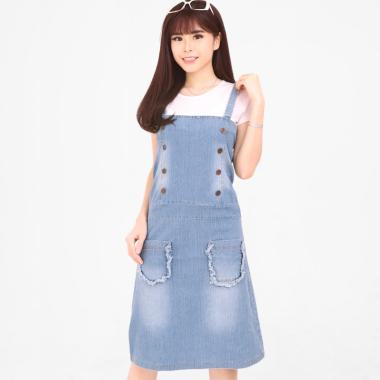 dress denim wanita