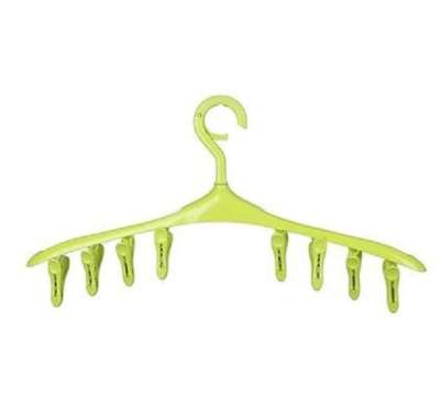 ONE-C281 Hanger Baju Jepitan 8IN1 / Gantungan Jemuran Baju Plastik Tebal / Hanger Kaos Kaki / Gantun