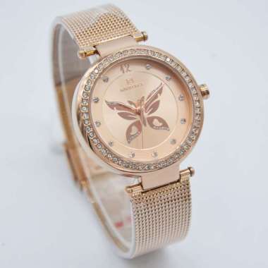 BERGARANSI 100% Jam Tangan Wanita NAVIFORCE ORIGINAL Strap Stainless Steel Water Resistance AF3457 R