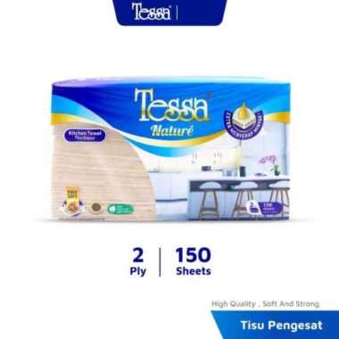 Promo Tessa Kitchen Towel Tisu Dapur Tissue Dapur Tessa Nature 150 Sheets Limited