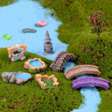 Multihomeware Miniatur Sumur Ornamen Aquascape Maket Terarrium Diorama – MNOO83