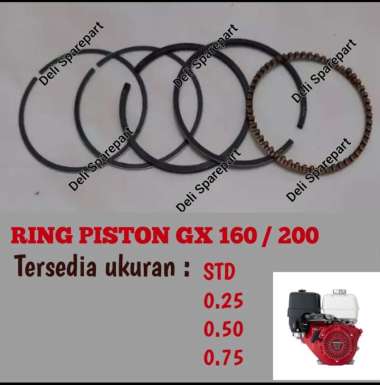 Ring Piston Mesin Gx160 Gx200 5.5Hp 6.5Hp Honda STD