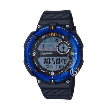 CASIO Outgear Twin Sensor Jam Tangan Pria [SGW-600H/ Original] Black Blue