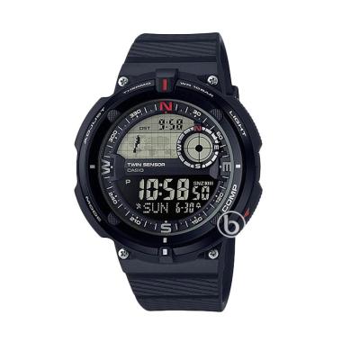 CASIO Outgear Twin Sensor Jam Tangan Pria [SGW-600H/ Original] Black Red