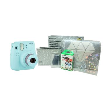 Fujifilm Instax Mini 9 Ginza Package Kamera Pocket Ice Blue Instaxshop