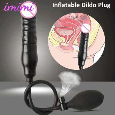 Anal Dilator Dildo Pump Inflatable Butt Plug Vaginal Stimulator Massager Air-filled Pump Sex Toy BLA