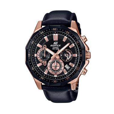 CASIO Edifice Chronograph Original Jam Tangan Pria [EFR-554BGL-1A] Black Rose Gold