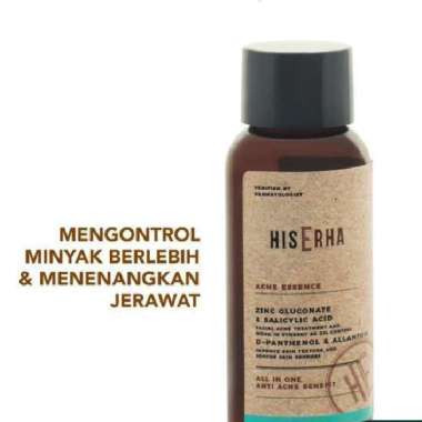 HIS ERHA Acne Essence 60ml - Essence Wajah Pria Berjerawat - Essence Penghilang Jerawat - Essence Pe