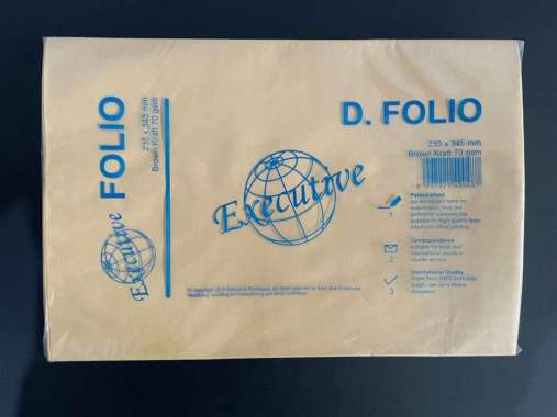 AMPLOP COKLAT EXECUTIVE 70 GSM BROWN KRAFT ENVELOPE ISI 100 folio