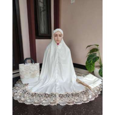 YUNASHOP MUKENA DEWASA MIKRO PREMIUM JUMBO SEROJA MUKENAH SIMPEL JUMBO RENDA SEROJA KELILING MUKENAH