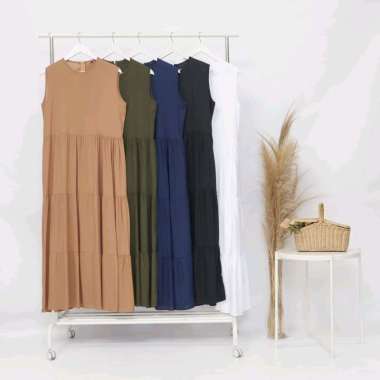 Jovita Inner Dress - Gamis katun - inner gamis - Inner Gamis tanpa lengan katun adem XL Milo