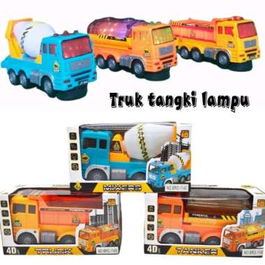 Truk tangki lampu Mainan truk tangki bump &go mainan mobil truck