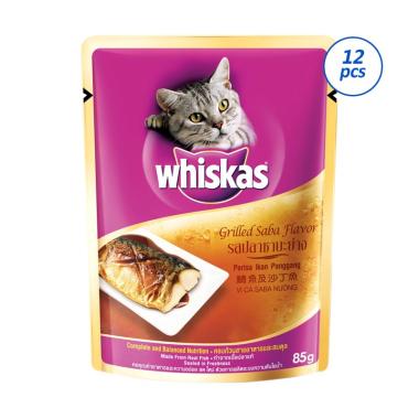 Jual Whiskas Grilled Saba Pouch Makanan Kucing 85 G 24 Pcs Murah September 2020 Blibli Com