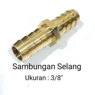 Penyambung Selang Gas cabang 2 11mm 3/8"- lurus BRASS Gas- E547