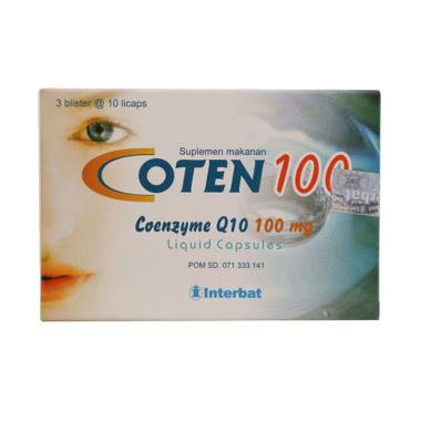 Coten 100 mg Suplemen Antioksidan Untuk Membantu Memelihara Kesehatan Mata 1 Box Isi 30 Kapsul Origi
